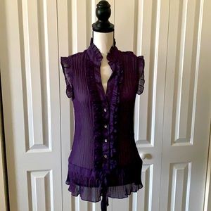 Sheer purple top
